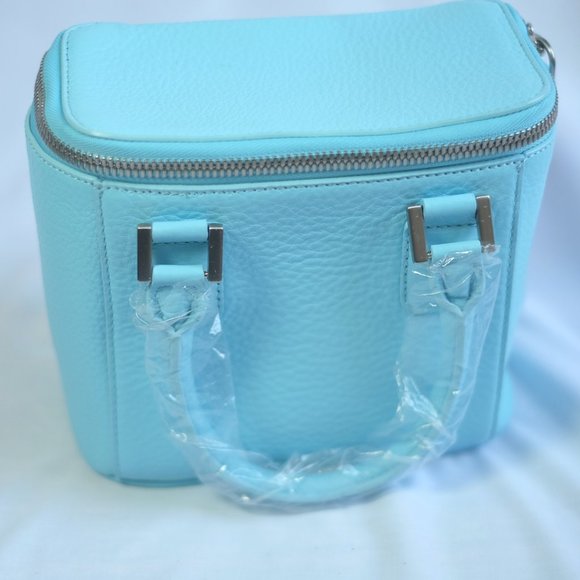 NWOT Korean Designer Defaye blue leather handbag - Picture 4 of 7